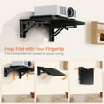 thumbnail image 2 of Floating Entertainment Shelf for Projectors, Folds to 1." Thick, Holds up to 30lbs, Modern Wood Wall Mount for Home Devices, 2 of 6