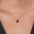 thumbnail image 3 of Gem Stone King 1.28 Ct Round Black Onyx 18K Rose Gold Plated Silver Pendant with Chain, 3 of 3