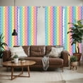thumbnail image 2 of Ambesonne Geometric Window Curtains, Flower Pattern Motif, Each 28" W x 63" L, Multicolor, 2 of 5