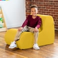 thumbnail image 3 of Jaxx Midtown Medium Classroom Soft Foam Chair - Premium Vinyl Cover - Yellow, 3 of 7