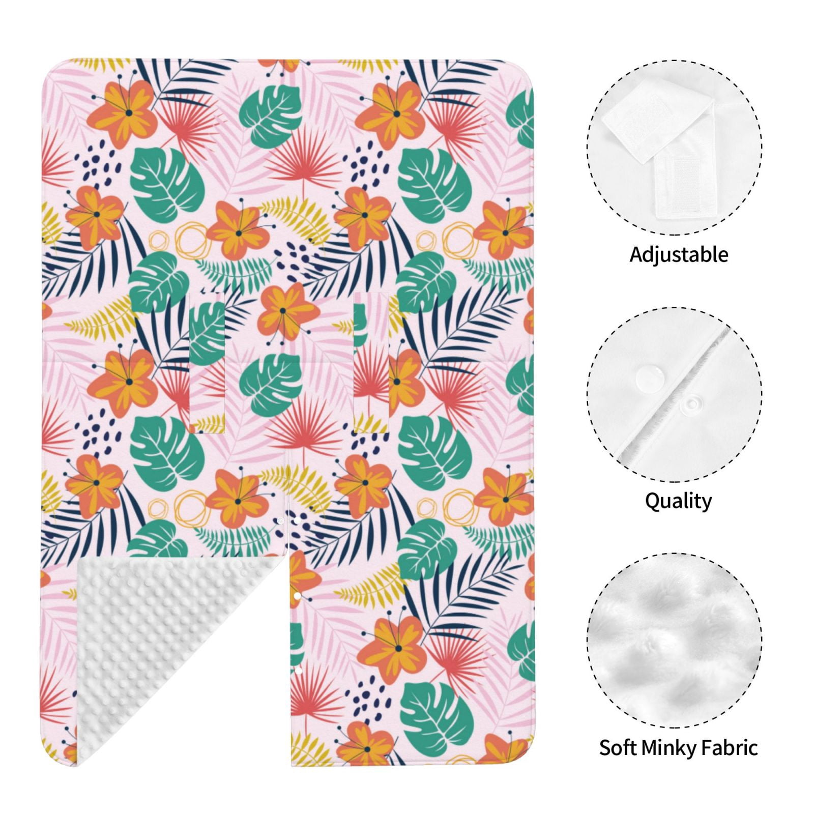 Naloa Tropical Plants Baby Car Seat Cover, Breathable Baby Carrier Cover, Multiuse Baby Carrier Cover & Nursing Breastfeeding Cover