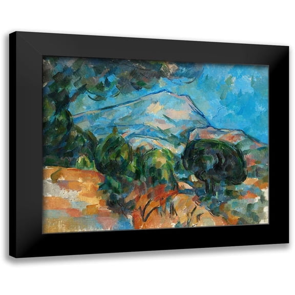 Cezanne, Paul 14x12 Black Modern Framed Museum Art Print Titled - Mount Sainte–Victoire