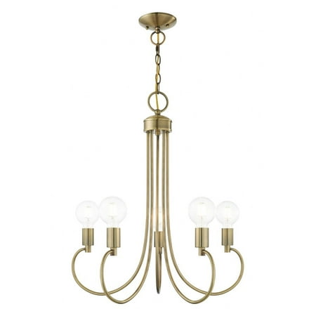 

Transitional Five Light Chandelier-Antique Brass Finish Bailey Street Home 218-Bel-4188478