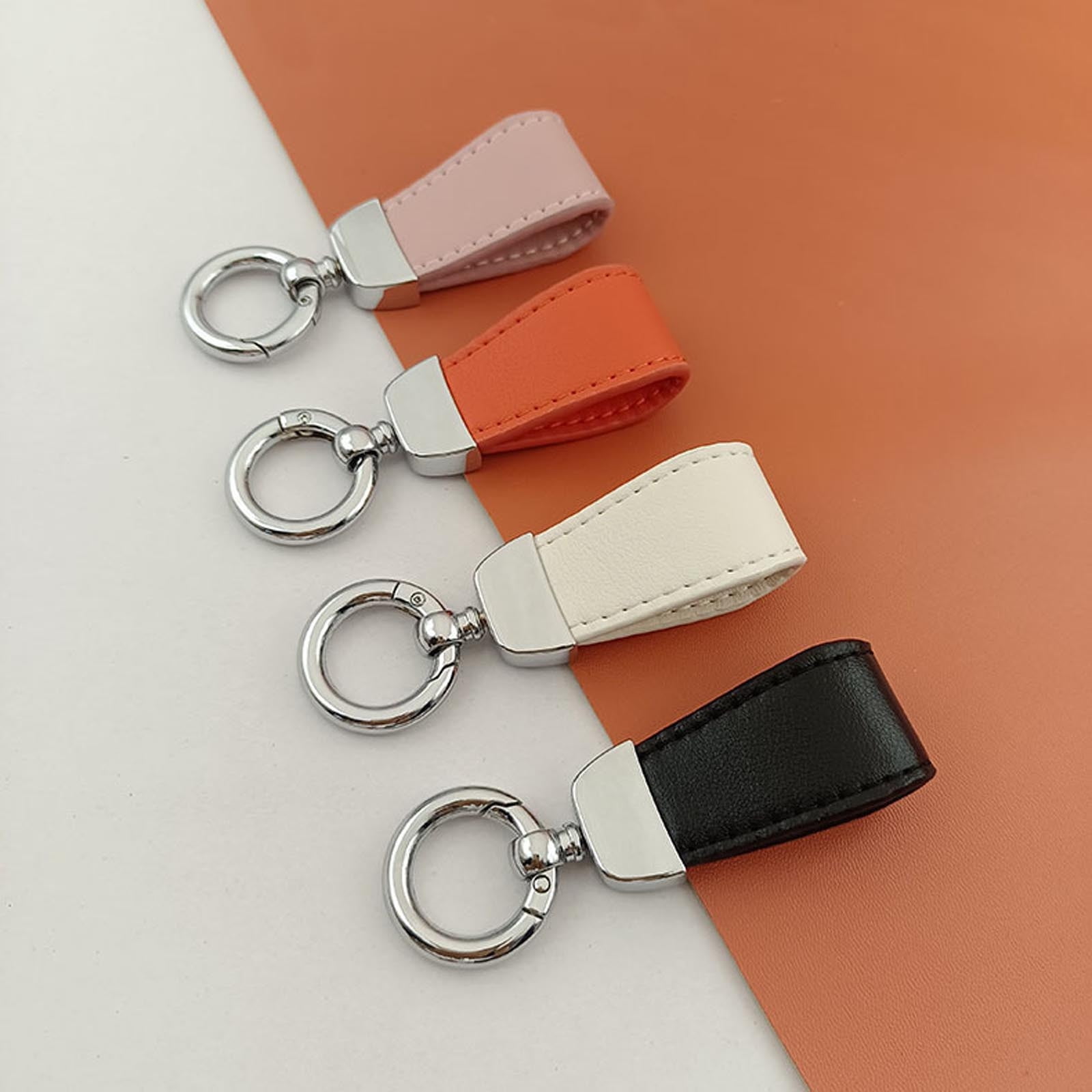 TERGAYEE Key Chains,Luxury Leather Keychains KeyChain with Metal