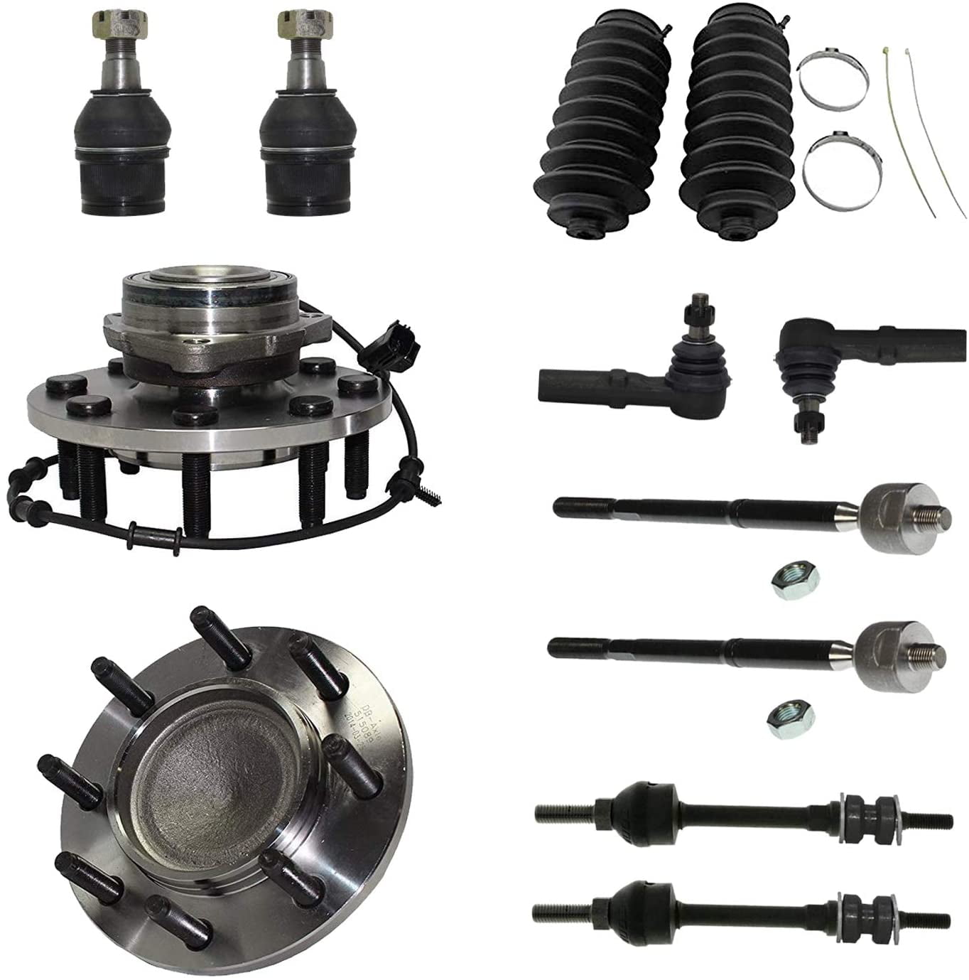 Detroit Axle - 12pc Front Wheel Bearing & Hub Assembly, Inner Outer  Tierods, Lower Ball Joints, Sway Bar for 2003 - 2005 Dodge Ram 2500 / 3500  Truck - 2WD - Walmart.com