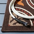 thumbnail image 3 of SAFAVIEH Veranda Mesa Geometric Indoor/Outdoor Area Rug, 2'7" x 5', Chocolate/Terracotta, 3 of 9