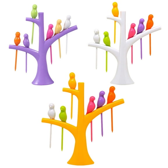 3 Sets of Bird Shaped Fruit Picks Sandwich Plastic Picks Cake Toothpicks