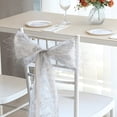 thumbnail image 5 of BalsaCircle 5 Silver Polyester Metallic Fringe Chair Sashes Wedding Party Events Reception Home Decorations Supplies, 5 of 8