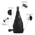 thumbnail image 4 of Riñonera unisex con correa ajustable Fanny Pack Chic Sports Daily Bag (Negro), 4 of 7