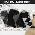 thumbnail image 6 of KOITHOT 5 Pairs Men Dress Socks, Lightweight Classic Crew Scocks for Men Size 10-13 Gift Set, 6 of 8