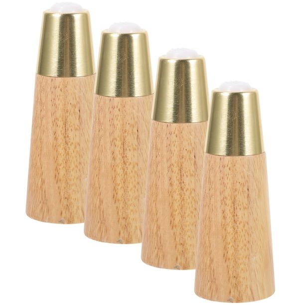 GOOHOCHY 4 piezas de patas de muebles, patas de cama, patas de madera de repuesto, accesorio para patas de gabinete