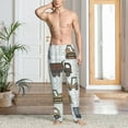 thumbnail image 5 of Uemuo Tractor and Dumper Pattern Men's Wide Leg Palazzo Lounge Pants with Pockets Light Weight Loose Comfy Casual Pajama Pants-X-Large, 5 of 9