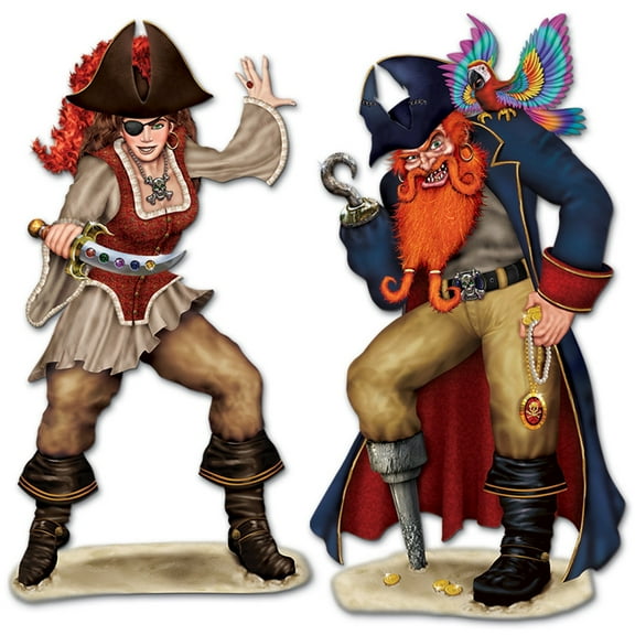 Club Pack of 24 Red and Blue Pirate Bonny Blade Photo Props 66.5"