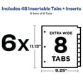 thumbnail image 3 of Avery Extra-Wide Big Tab Dividers, 8-Tab, Clear, 6 Sets (11254), 3 of 9