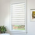 thumbnail image 3 of CHICOLOGY Zebra Roller Shades | Room Darkening | Natural White |20"W X 72"H| Dual Layer Light Filtering Blinds | Cordless Window Shades for Home & Office | Easy Install, 3 of 9