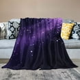 thumbnail image 5 of Luxurious Purple Starry Sky Flannel Throw Blanket - Soft, Warm, and Cozy for Couch, Bed, Office, and Travel - Versatile All Season Gift, 5 of 8