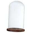 thumbnail image 1 of AMLESO Glass Cover Flower Cake LED Light Display Dome Cloche Jar Display Holder - Brown Brown G, 1 of 8