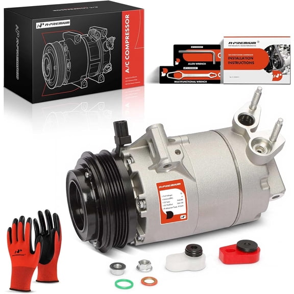 A-Premium Air Conditioner AC Compressor with Clutch Compatible with Ford Escape 2013-2019 2.5L, Focus 2013-2018 2.0L, Focus 2016-2018 2.3L, Transit Connect 2014-2018 2.5L