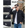 thumbnail image 4 of TACVASEN Men's Winter Bomber Jacket Fleece Lined Thick Cargo Coat Sherpa Trucker Military Jacket Field Stand Collar Zipper Outwear Jacket with Multi Pockets for Casual Work, 4 of 6