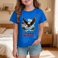 thumbnail image 2 of Staki Independence Day Children'S Shirt Patriotic T-Shirts Toddler Girls 4th of July Shirts Summer Tees Kids American Flag Tops 2T,3T,4T(Blue,13-14 Years), 2 of 5