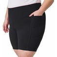 thumbnail image 4 of Mondetta Womens Active Midweight Ribbed Bike Short (US, Alpha, Small, Regular, Regular, Black), 4 of 5