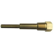 ZORO SELECT 24C475 Bimetal Thermowell,Brass,1/2 NPSM