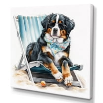Designart Dog On The Beach III Canvas Wall Art
