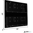 thumbnail image 3 of AdirOffice Wall Mount Magazine Rack, Acrylic, 29 inches x 23 inches, Adjustable Pockets, Black, 3 of 8