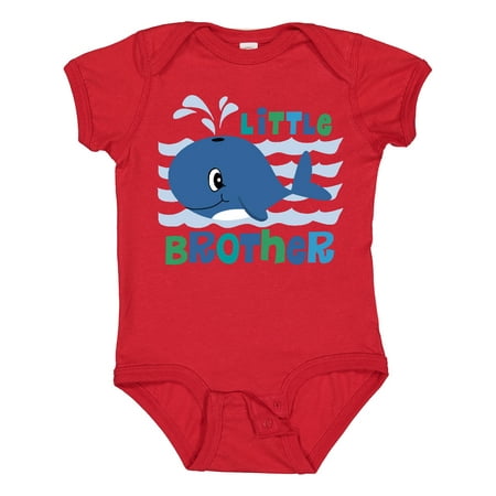 

Inktastic Whale Little Brother Gift Baby Boy Bodysuit