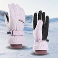 thumbnail image 5 of Women Ski Mittens Winter Warm Plush Thickened Windproof Waterproof Outdoor Riding Mittens, 5 of 5