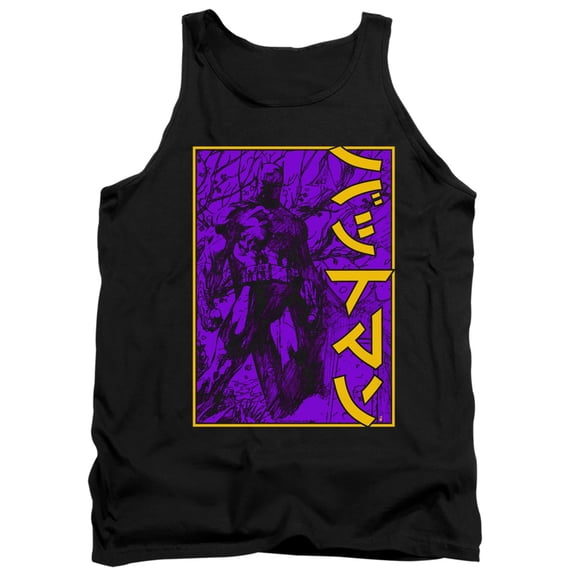 Batman Big Framed Kanji Adult Tank Top Black