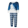 thumbnail image 2 of Family Matching Christmas Pajamas Set   Snowflake Tree Print Long Sleeve Tops Long Pants for Parents Kids, 2 of 7