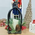 thumbnail image 4 of Holiday Time Metal Black Lantern with Greenary & Red Berries, 4 of 6