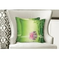 thumbnail image 4 of Ambesonne East Throw Pillow Cover 2 Pack, Garden Peaceful Mind, 20", Green Pink, 4 of 6