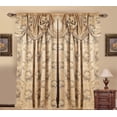 thumbnail image 3 of Juego de cortinas GLORY RUGS Jacquard de lujo para ventanas, 2 paneles, color topo, 140 x 213 cm, 3 of 8
