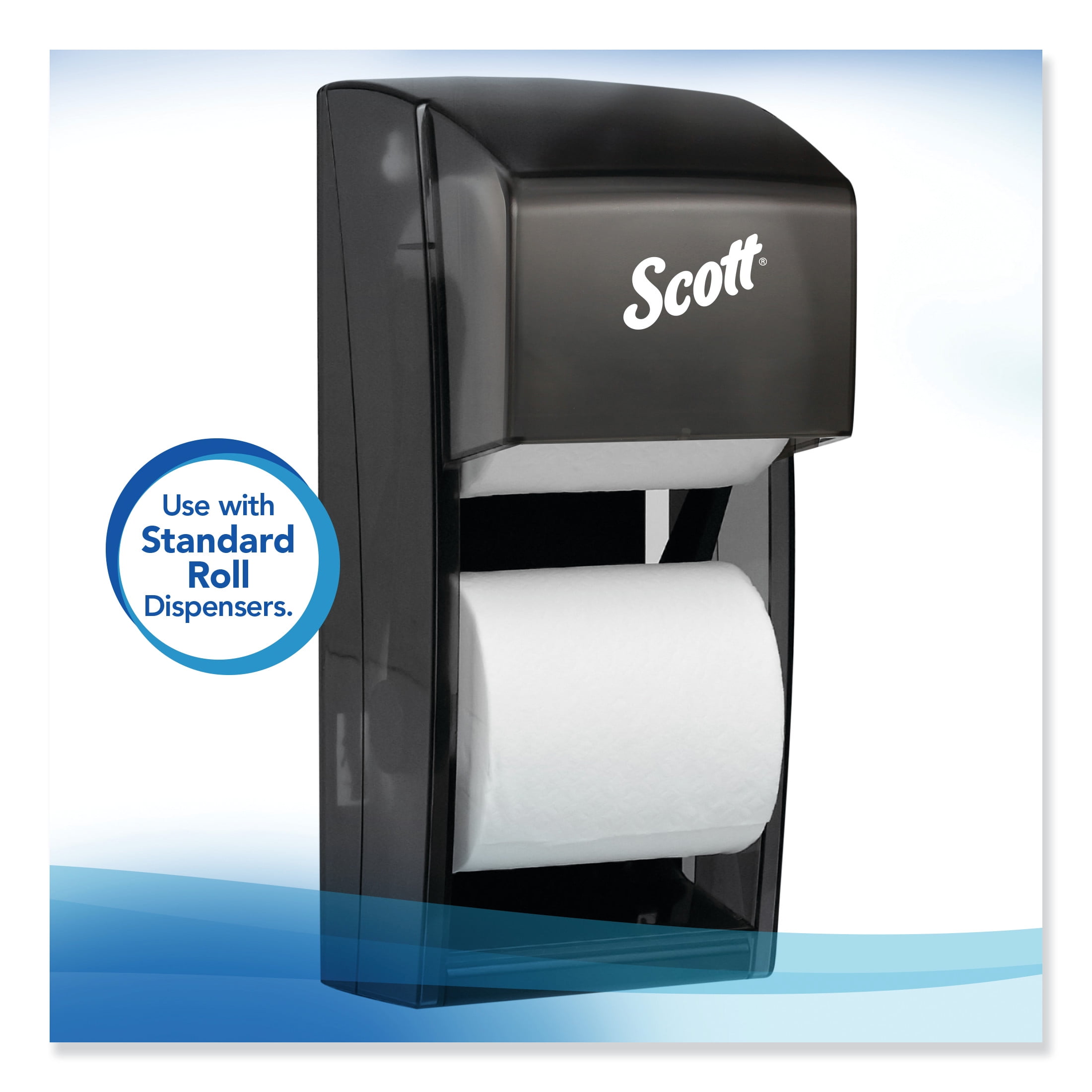 Scott Professional 100% Recycled Fiber Standard Roll Toilet Paper (13217), with Elevated Design, 2-Ply, White, Individually wrapped rolls, (473 Sheets/Roll, 80 Rolls/Case, 37,840 Sheets/Case)