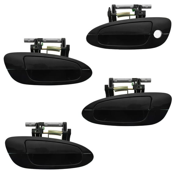 TRQ Door Handle Smooth Black Exterior Outside Kit Set of 4 for 02-06 Altima DHA30178 Fits select: 2002-2006 NISSAN ALTIMA