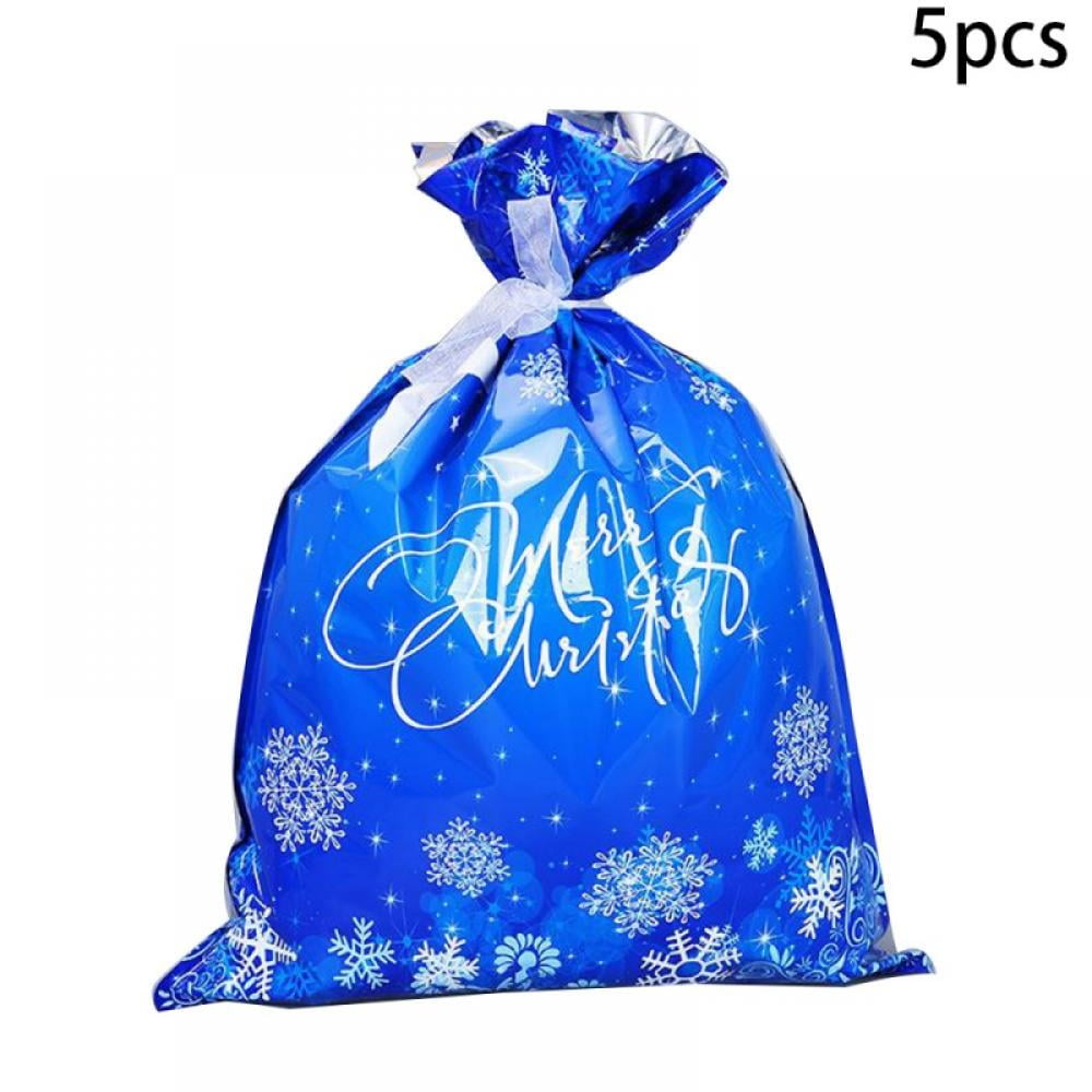 5 PCS Christmas Candy Bag Christmas Treat Bags Candy Goodies Plastic