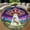 Ufo Abduction Goat, variant on Round Rug, Leopard Gecko Soft Washable Carpet, Non-Slip Floor Mat for Living Room Bedroom Home Decor 24 Inch