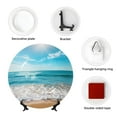 thumbnail image 4 of Kdxio Sunny Ocean Waves Bone China Decorative Plate Ceramic Decorative Plate for Home Office Wall Stand Decorative Plates for Home Bedroom-10in, 4 of 6