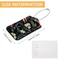 thumbnail image 5 of Square PU Leather Luggage Tags, 2 Pack, with Privacy Cover and Stainless Steel Ring - Suitable for Travel, Backpack, Handbag - Bag Tags, Handbag Tags American Flag and Plants, 5 of 7