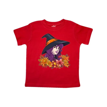 

Inktastic Witch with Autumn Flowers and Leaves Gift Toddler Boy or Toddler Girl T-Shirt