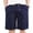 Dark Blue, variant on Ynynloco Mens Casual Shorts - Cotton Drawstring Summer Beach Stretch Twill Chino Golf Shorts with Side Pockets for Daily Outdoor Wear
