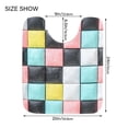 thumbnail image 5 of Yayeee Bath Rugs for Bathroom Floor Set of 2 Non Slip Fluffy Soft Absorbent Mat, Gray Checkered Pattern, 5 of 7