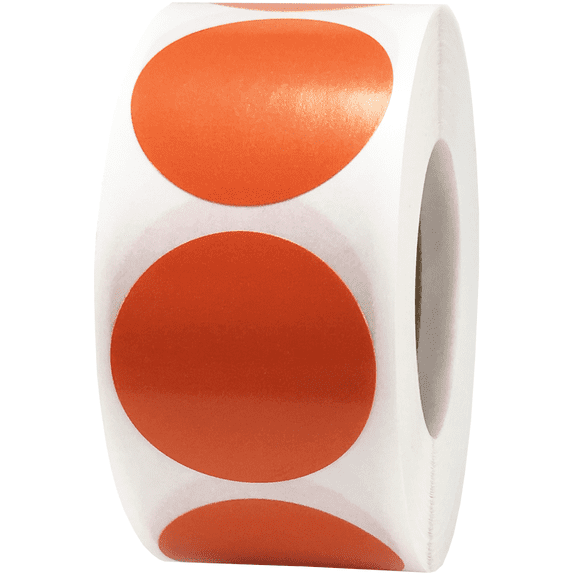 Color Coding Labels Burnt Orange Round Circle Dots 1 Inch 500 Total Adhesive Stickers