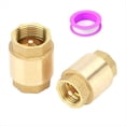 thumbnail image 1 of Válvula de Retención de Resorte de Rosca Hembra NPT de 2 Piezas de 3/4 Pulgadas, Válvula de Retención Horizontal Unidireccional Sin Retorno de Latón Macizo para Pozo, Bomba, 1 of 8