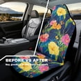 thumbnail image 4 of Uorisanigo Floral Car Seat Covers 2 Pcs Car Seat Covers Front Seats Only Waterproof Breathable Easy to Install Anti-Slip Back Fabric Universal Fit for Auto Truck Van SUV, 4 of 7