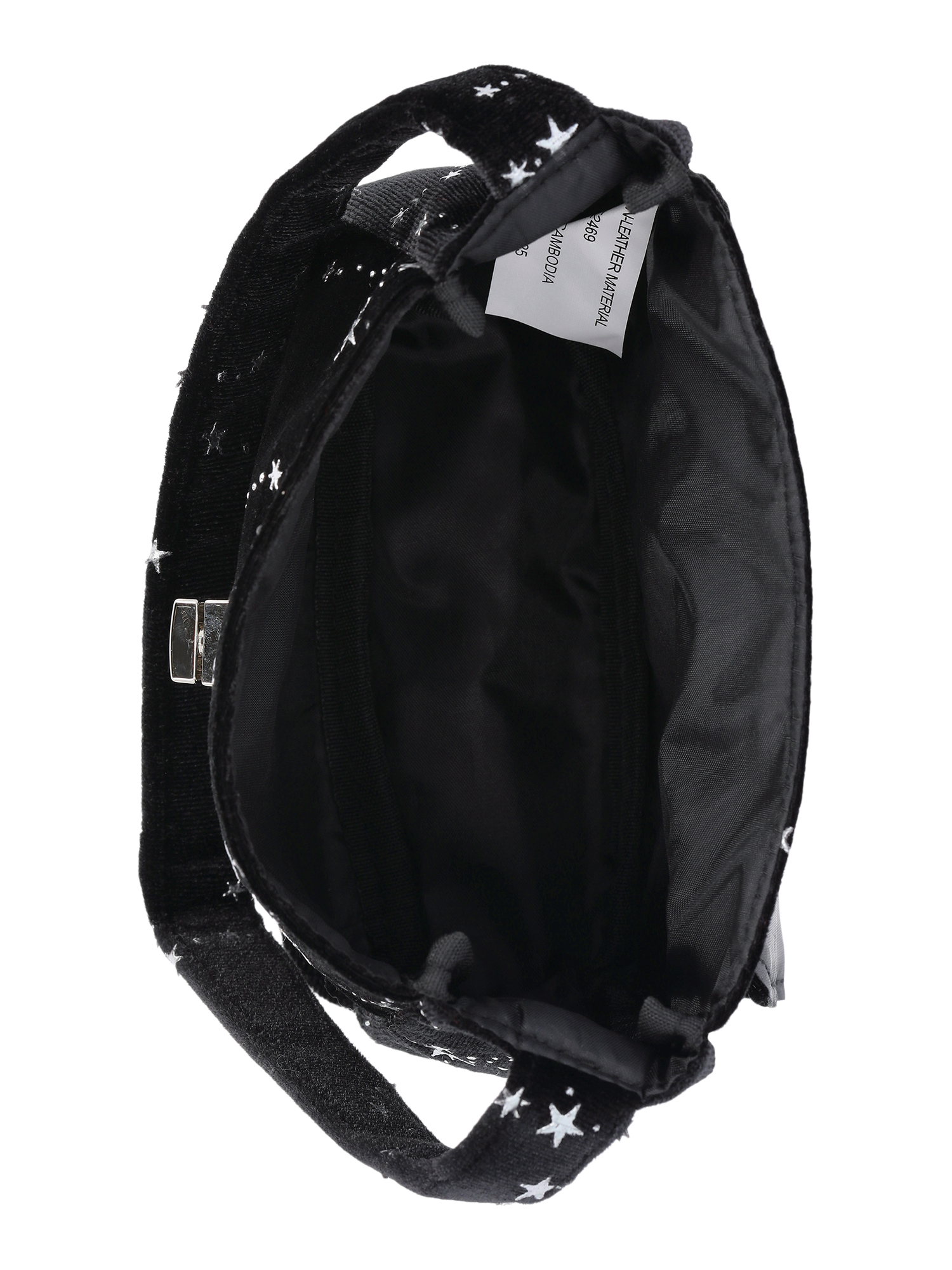 Wonder Nation Girls Velvet Star Constellation Handbag, Black