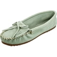 thumbnail image 2 of Minnetonka Women's Kilty Suede Hardsole Moccasin, Mint, 7 M US, 2 of 5