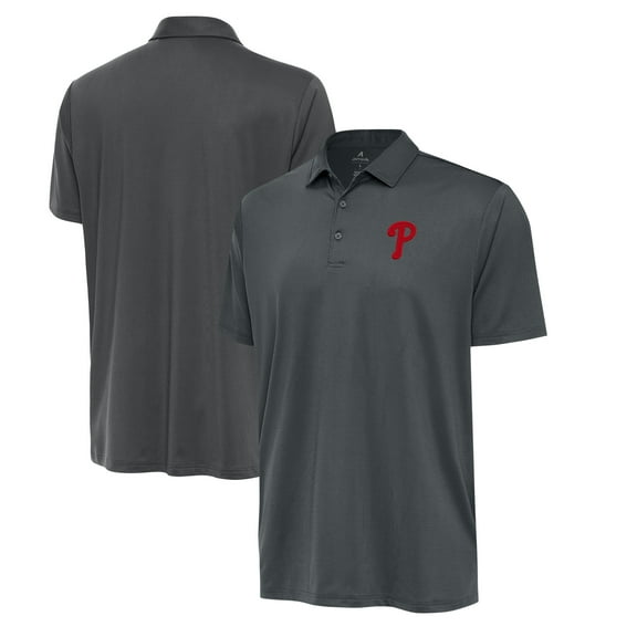 Men's Antigua  Pewter Philadelphia Phillies Eclipse Polo